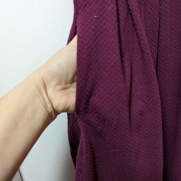 Lularoe Amelia Dress Pleated Skirt Burgundy 2xl Pockets! - Picture 5 of 7